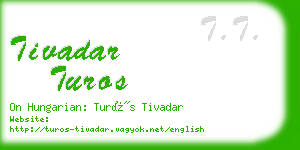 tivadar turos business card